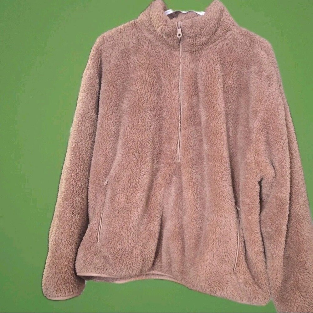 American Eagle AERIE OFFLINE Sz:L Fluffy Quarter Zip Pullover Sweatshirt*NWOT*